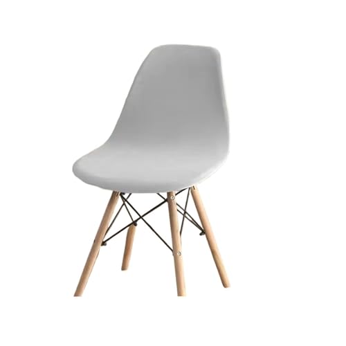 xotoa Schlichter, moderner, elastischer Stuhlbezug mit spezieller Form, rutschfestes Design, Schutzhülle for Esstischstühle zu Hause(LightGray,6pcs) von xotoa