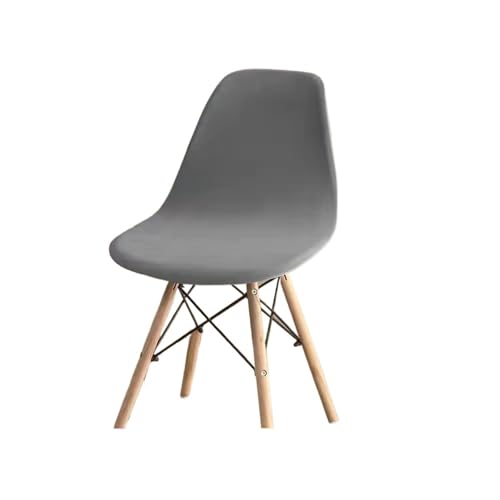 xotoa Schlichter, moderner, elastischer Stuhlbezug mit spezieller Form, rutschfestes Design, Schutzhülle for Esstischstühle zu Hause(Mediumgray,6pcs) von xotoa