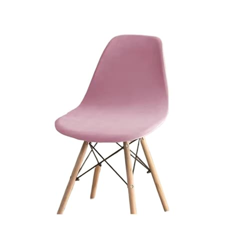 xotoa Schlichter, moderner, elastischer Stuhlbezug mit spezieller Form, rutschfestes Design, Schutzhülle for Esstischstühle zu Hause(Pink,4pcs) von xotoa
