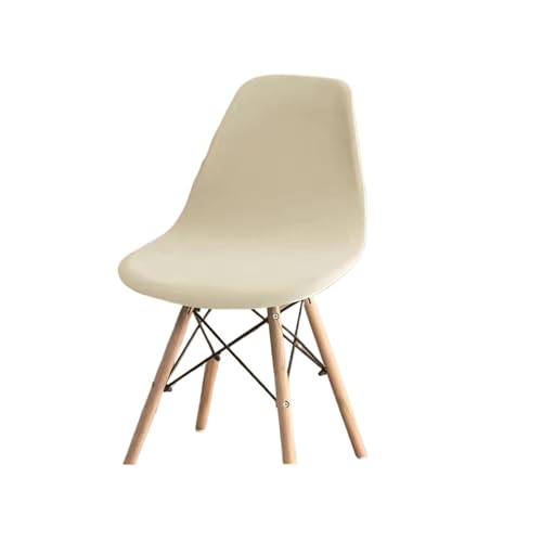 xotoa Schlichter, moderner, elastischer Stuhlbezug mit spezieller Form, rutschfestes Design, Schutzhülle for Esstischstühle zu Hause(Ricewhite,4pcs) von xotoa
