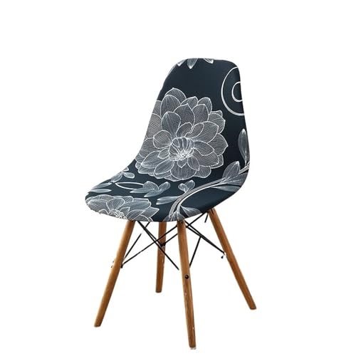 xotoa Schlichter, moderner Stuhlbezug for Esszimmerstühle, Stretch-Stuhlbezug, oval, universelles Design, Polyesterfaser-Mischgewebe(Ancientrhyme,4PCS) von xotoa