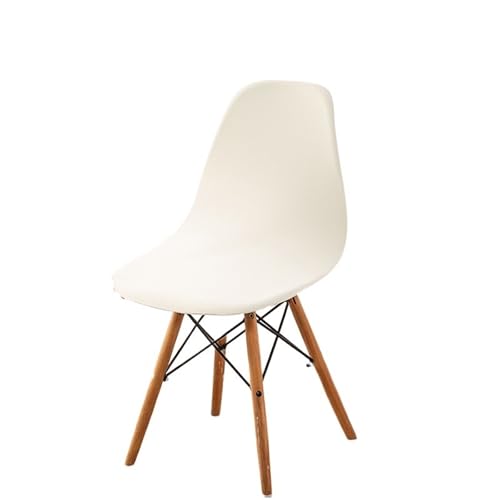 xotoa Schlichter, moderner Stuhlbezug for Esszimmerstühle, Stretch-Stuhlbezug, oval, universelles Design, Polyesterfaser-Mischgewebe(Beige,2 PCS) von xotoa