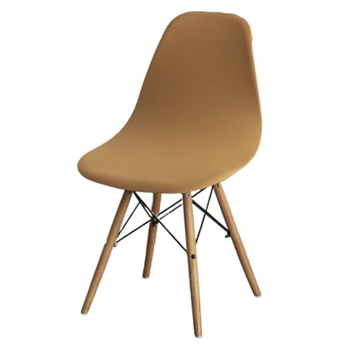 xotoa Schlichter, moderner Stuhlbezug for Esszimmerstühle, Stretch-Stuhlbezug, oval, universelles Design, Polyesterfaser-Mischgewebe(Camel,2 PCS) von xotoa