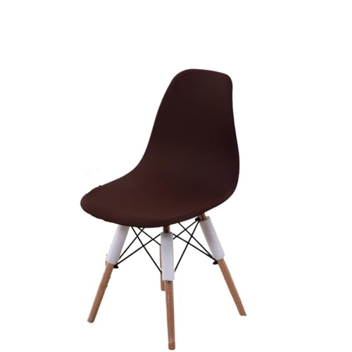 xotoa Schlichter, moderner Stuhlbezug for Esszimmerstühle, Stretch-Stuhlbezug, oval, universelles Design, Polyesterfaser-Mischgewebe(Coffee,6 PCS) von xotoa