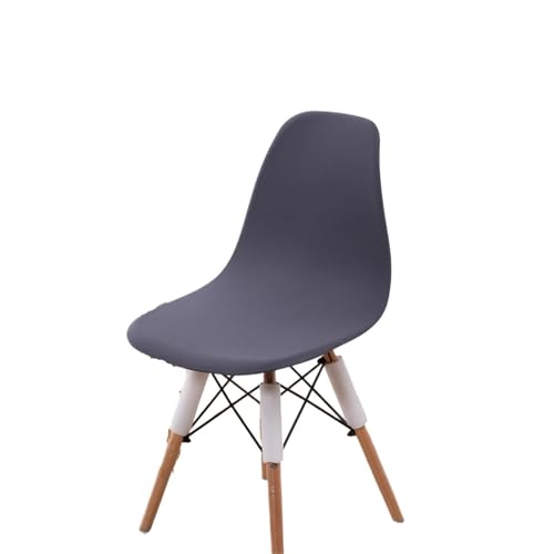xotoa Schlichter, moderner Stuhlbezug for Esszimmerstühle, Stretch-Stuhlbezug, oval, universelles Design, Polyesterfaser-Mischgewebe(Darkgray,2 PCS) von xotoa