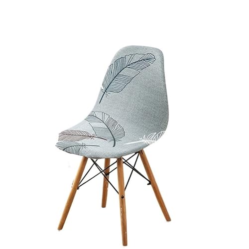 xotoa Schlichter, moderner Stuhlbezug for Esszimmerstühle, Stretch-Stuhlbezug, oval, universelles Design, Polyesterfaser-Mischgewebe(Featherleafgreen,6 PCS) von xotoa