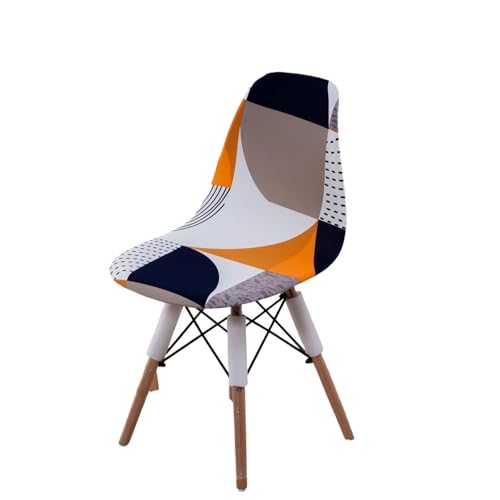 xotoa Schlichter, moderner Stuhlbezug for Esszimmerstühle, Stretch-Stuhlbezug, oval, universelles Design, Polyesterfaser-Mischgewebe(Geometry,2 PCS) von xotoa