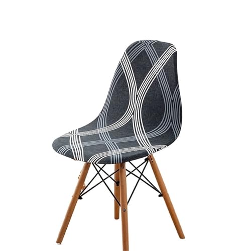 xotoa Schlichter, moderner Stuhlbezug for Esszimmerstühle, Stretch-Stuhlbezug, oval, universelles Design, Polyesterfaser-Mischgewebe(Jianling,6 PCS) von xotoa