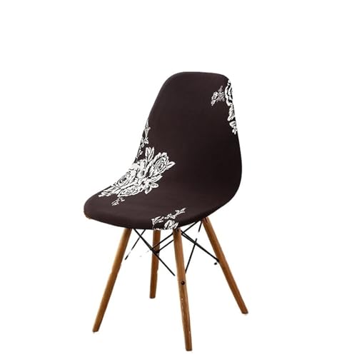 xotoa Schlichter, moderner Stuhlbezug for Esszimmerstühle, Stretch-Stuhlbezug, oval, universelles Design, Polyesterfaser-Mischgewebe(Loveofflowers,4PCS) von xotoa