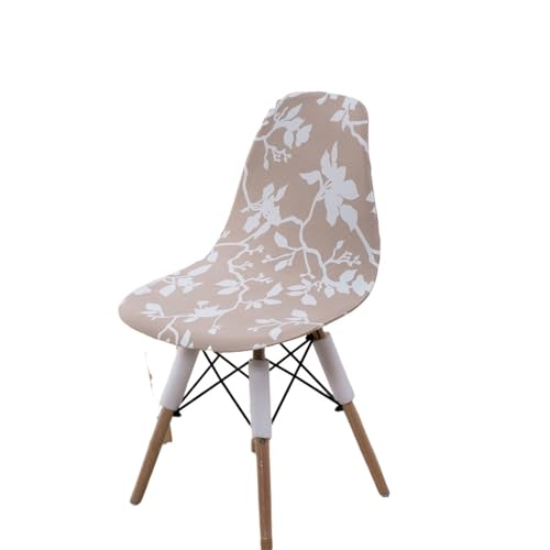 xotoa Schlichter, moderner Stuhlbezug for Esszimmerstühle, Stretch-Stuhlbezug, oval, universelles Design, Polyesterfaser-Mischgewebe(Misha,4PCS) von xotoa