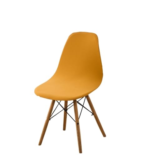 xotoa Schlichter, moderner Stuhlbezug for Esszimmerstühle, Stretch-Stuhlbezug, oval, universelles Design, Polyesterfaser-Mischgewebe(NativeGold,2 PCS) von xotoa