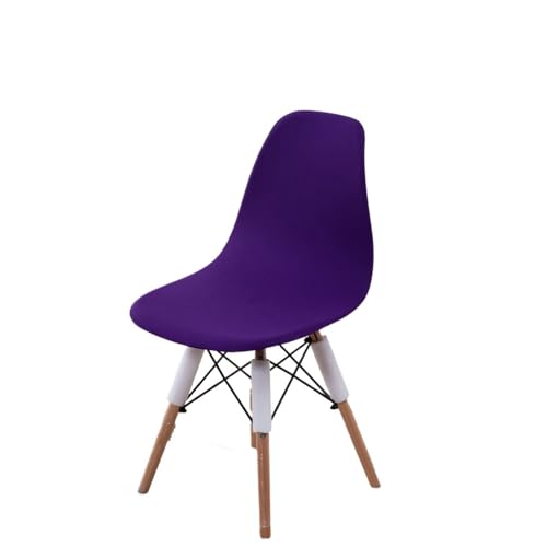 xotoa Schlichter, moderner Stuhlbezug for Esszimmerstühle, Stretch-Stuhlbezug, oval, universelles Design, Polyesterfaser-Mischgewebe(Purple,2 PCS) von xotoa
