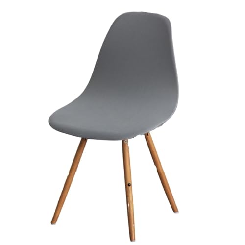 xotoa Schlichter, moderner Stuhlbezug for Esszimmerstühle, Stretch-Stuhlbezug, oval, universelles Design, Polyesterfaser-Mischgewebe(Silvergray,4PCS) von xotoa