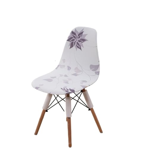 xotoa Schlichter, moderner Stuhlbezug for Esszimmerstühle, Stretch-Stuhlbezug, oval, universelles Design, Polyesterfaser-Mischgewebe(Simplewhite,4PCS) von xotoa