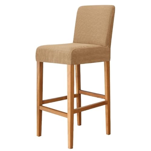 xotoa Stretch-Samtbezug for Barhocker, Bezug for niedrige und hohe Hocker(10#lightcoffee,2pcs) von xotoa