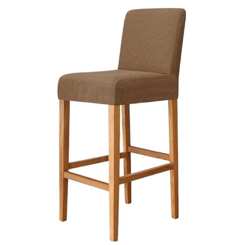 xotoa Stretch-Samtbezug for Barhocker, Bezug for niedrige und hohe Hocker(18#deepcoffee,2pcs) von xotoa