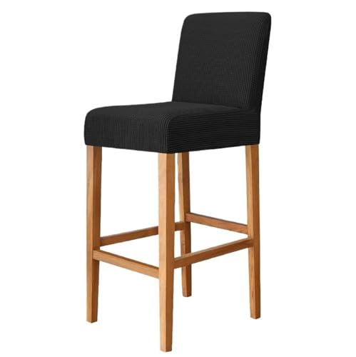 xotoa Stretch-Samtbezug for Barhocker, Bezug for niedrige und hohe Hocker(22#extrablack,6pcs) von xotoa