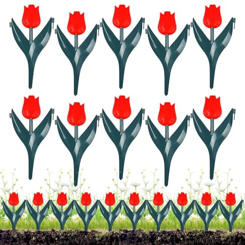 10 Stück Tulpenzaun Dekorativer Gartenzaun Beetzaun Gartenumzäunung Ohne Umgraben, Steckzaun Teichzaun Für Blumenbeete, Rasen Und Zäune, 15x29 cm von xowwyue