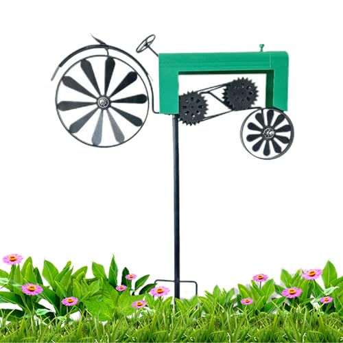 Traktor Windmühle Metall Gartenstecker Mit Windrad, Rotierendes Windspiel Für Den Garten, Dekorative Windräder Für Den Terrasse, Garten, Außendekoration 68x30x14cm Traktor Windmühle Metall Gartenstecker Mit Windrad, Rotierendes Windspiel Für Den Garten, Dekorative Windräder Für Den Terrasse, Garten, Außendekoration 68x30x14cm von xowwyue