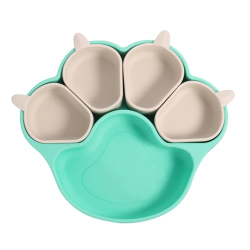 Xowwyue Silikon-Babyfütterungsmatte, Saugplatten Für Babys | Katzenkrallenförmige Silikon-Kleinkindteller - Baby-Saugteller, Geteilte Babyteller Aus Silikon, Geteiltes Tablett Zum, Familie von xowwyue