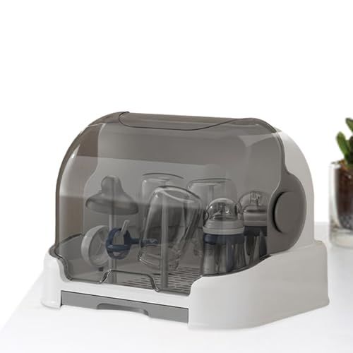 xowwyue Abtropfgestell für Babyflaschen, staubdicht, langlebig, Aufbewahrungsbox für Kleinkinderflaschen xowwyue Abtropfgestell für Babyflaschen, staubdicht, langlebig, Aufbewahrungsbox für Kleinkinderflaschen von xowwyue