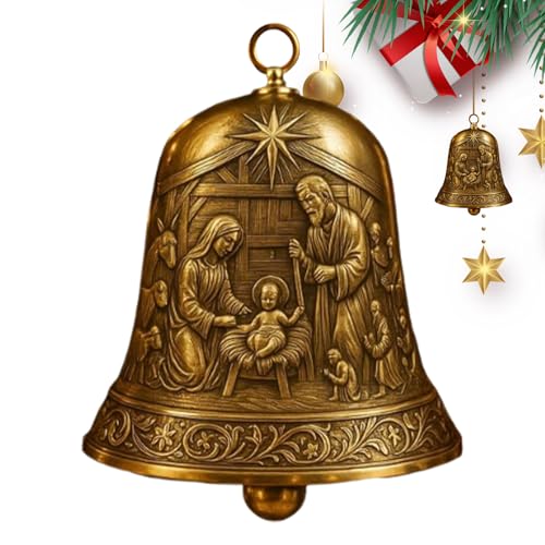 xowwyue Christbaum katholische Jesus Glocke – Krippe Weihnachtsbäume Dekorationen – Partyzubehör für Klassenzimmer, Schule, Wohnung, Schlafsaal, Auto, Fenster, Eingang, Schlafzimmer von xowwyue