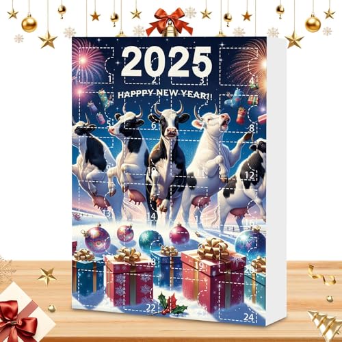 xowwyue Christmas Countdown Kalender - 24 Tage Kuh Adventskalender,Lustige Cartoon Figuren Deko Für Kinder Und Erwachsene Familie xowwyue Christmas Countdown Kalender - 24 Tage Kuh Adventskalender,Lustige Cartoon Figuren Deko Für Kinder Und Erwachsene Familie von xowwyue