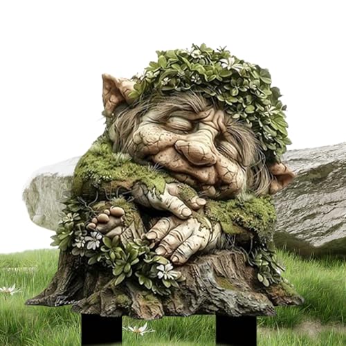 xowwyue Fee Statue Gartendeko Ornament 2D Acryl Miniatur Feens Figuren Blumentopf Pfähle, Gartenstecker Für Rasen, Terrasse, Garten von xowwyue
