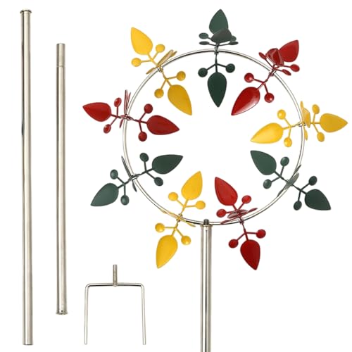 xowwyue Garten Windmühle | Metall Windrad Mit Stab Für Windskulpturen | Wetterfeste Gartendekoration Windräder Und Skulpturen Für Gartenwege Auffahrten Terrassen Und Rasenflächen von xowwyue
