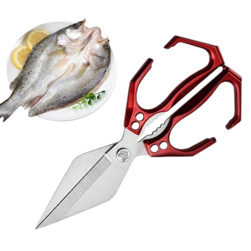 xowwyue Geflügelschere - Edelstahl Meeresfrüchte Schere - Robuste Multifunktionsschere Für Geflügel Seafood Nüsse Verarbeitung von xowwyue