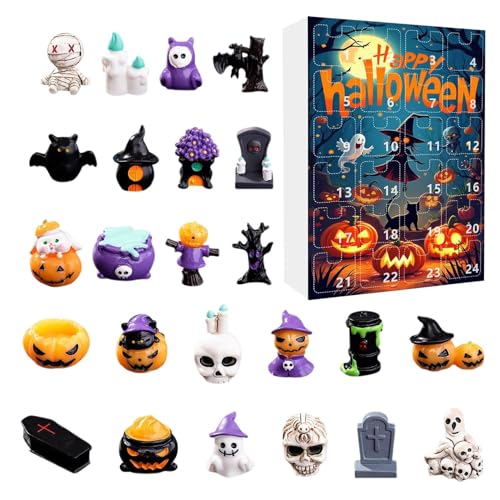 xowwyue Halloween Countdown Kalender | 24-Tage Countdown bis Halloween | Kleine Gruselige Resin Figuren Für Kamin Schreibtisch Wohnzimmer TV Schrank Party Deko xowwyue Halloween Countdown Kalender | 24-Tage Countdown bis Halloween | Kleine Gruselige Resin Figuren Für Kamin Schreibtisch Wohnzimmer TV Schrank Party Deko von xowwyue