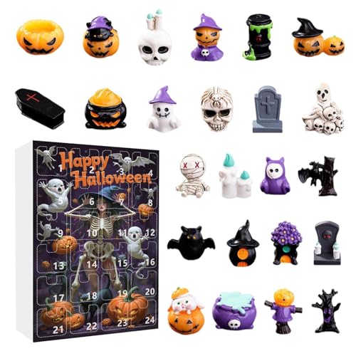 xowwyue Halloween Countdown Kalender - 24 Tage Des Horror Saison Advents | Kleine Gruselige Resin Figuren Für Kamin Schreibtisch Wohnzimmer TV Schrank Party Deko xowwyue Halloween Countdown Kalender - 24 Tage Des Horror Saison Advents | Kleine Gruselige Resin Figuren Für Kamin Schreibtisch Wohnzimmer TV Schrank Party Deko von xowwyue