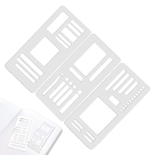 xowwyue Journal-Schablonen, flexibles Schablonenlineal für Scrapbooking, Scrapbooking, Bürobedarf für Tagebuch, Schule, Studenten, Erwachsene, Notizbuch, Agenda-Tracker, Checkliste von xowwyue