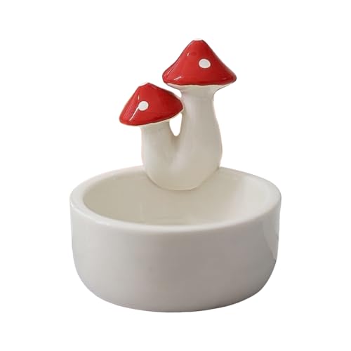 xowwyue Kerzenständer | Halter Für Pilzförmige Kerzenständer,Aromatherapie Diffuser Aus Keramik Zentrale Tischdekoration Für Hochzeit Votivkerzen Küche Wohnzimmer Sowie Für Partys von xowwyue