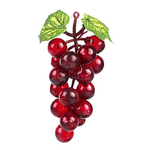 xowwyue Künstliche Weintrauben-Ornament, künstliche Trauben-Cluster - Schwarze lila grüne Trauben mit 18 Stück Trauben - Langlebige künstliche Traubenbündel in Mehreren Farben für die Küche zu Hause von xowwyue