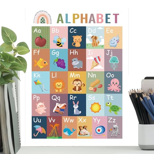 xowwyue Lernposter | Schule Lehrmittel Tafelbilder | Interaktiver Boho Stil Set Für Mädchen Vorschulkinder Zuhause Unterwegs Spielzeit Fähigkeiten von xowwyue