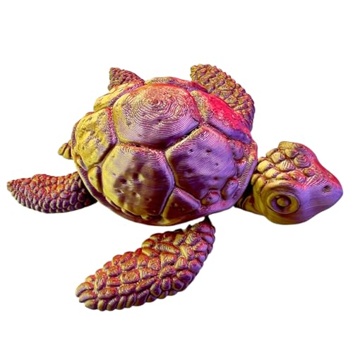 xowwyue Schildkröten Statue | Glieder Bewegliche Tischdekoration 3D Druck Skulptur | Wohnaccessoire Kompakte Tier Figur Für Jugendliche Erwachsene von xowwyue