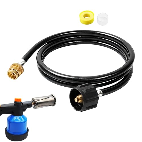 xowwyue Schlauch - Gasschlauch Für grill - 1.8m Adapter Verbindungsteile Für Tank Rasen Tragbare Grills Grillgeräte Heizbrenner Campingkocher Terrasse von xowwyue