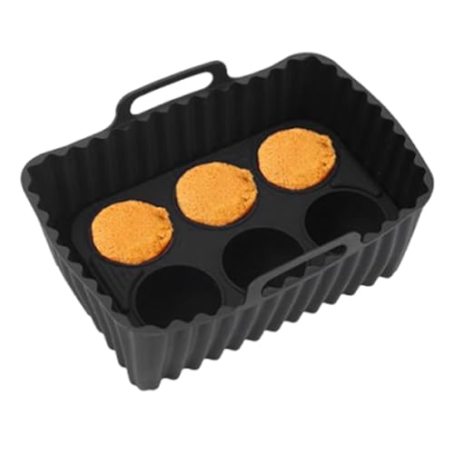 xowwyue Silikon Airfryer Körbeinsätze | Silikon Fritöseinsätze Spülmaschinenfest,Küchenhelfer Zum Backen Braten Aufwärmen Von Wurst Reste von xowwyue