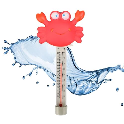 xowwyue Wasserthermometer,Tiercartoon Thermometer Mit Leine - Wasserthermometer Für Schwimmbad Garten Aquarium See Spa Therme von xowwyue