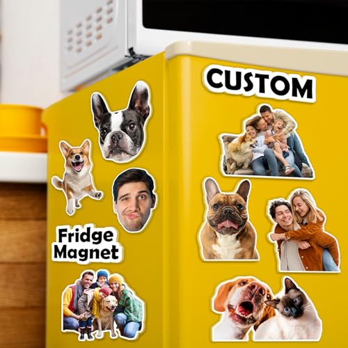 XRLSG Personalisierter Kühlschrankmagnet aus Acryl in Form mit Foto oder Haustierporträt wasserfester Kühlschrankaufkleber für Heimdekoration von xrlsg