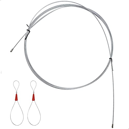 Einziehband Einziehdraht Kabel Einziehhilfe Einziehspirale - Kabelverlegung mit Einem Federführungskopf, Verbinden sie Eine Seite Des Drahtes, Durchmesser 3mm, 5m, Silber Einziehband Einziehdraht Kabel Einziehhilfe Einziehspirale - Kabelverlegung mit Einem Federführungskopf, Verbinden sie Eine Seite Des Drahtes, Durchmesser 3mm, 5m, Silber von xtemtoamz