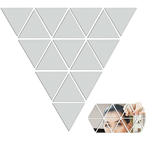 xtemtoamz Selbstklebende Fliesenspiegel Dreieck Spiegelfliesen Wanddekoration - Flexibler Spiegel Acrylic DIY FüR Schule KüChe Badezimmer Wohnzimmer BüRo Dekoration, 8,5x8,5cm, 20 StüCk, Silber xtemtoamz Selbstklebende Fliesenspiegel Dreieck Spiegelfliesen Wanddekoration - Flexibler Spiegel Acrylic DIY FüR Schule KüChe Badezimmer Wohnzimmer BüRo Dekoration, 8,5x8,5cm, 20 StüCk, Silber von xtemtoamz