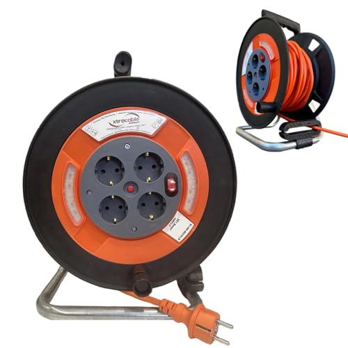 XTRACABLE Kabeltrommel 25m mit integrierten LED-Licht | Kabel in orange, schwarz | IP20 XTRACABLE Kabeltrommel 25m mit integrierten LED-Licht | Kabel in orange, schwarz | IP20 von xtracable
