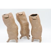 Keramik Kreatur Vase, Monster Vase, Kleine Keramikvase, Handgemachte Keramikvase, Miyazaki Inspiriert, Studio Ghibli von xuan325