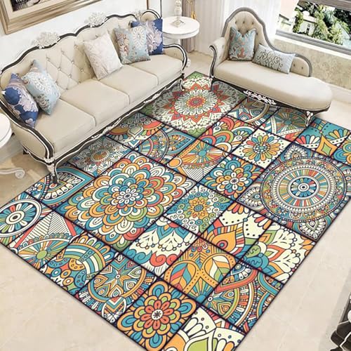 Bohemian Mandala Style Teppich für Wohnzimmer Schlafzimmer Vintage Ethno-Dekor Teppiche Bohemian Mandala Style Teppich für Wohnzimmer Schlafzimmer Vintage Ethno-Dekor Teppiche von xueneige