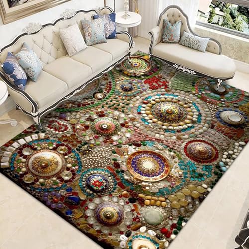 Bohemian Mandala Style Teppich für Wohnzimmer Schlafzimmer Vintage Ethno-Dekor Teppiche Bohemian Mandala Style Teppich für Wohnzimmer Schlafzimmer Vintage Ethno-Dekor Teppiche von xueneige