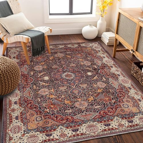 Traditioneller mehrfarbiger Teppich im Boho-Stil Vintage-Teppiche Persische ethnische Muster Matte für Wohnzimmer Schlafzimmer Weicher Orientteppich Pflegeleichter Flor Traditioneller mehrfarbiger Teppich im Boho-Stil Vintage-Teppiche Persische ethnische Muster Matte für Wohnzimmer Schlafzimmer Weicher Orientteppich Pflegeleichter Flor von xueneige