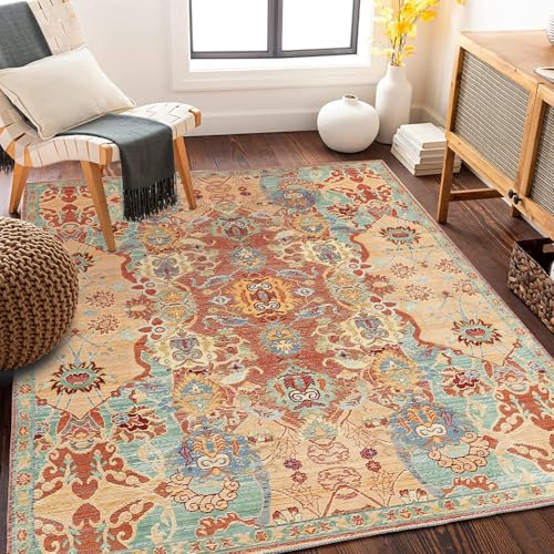 Traditioneller mehrfarbiger Teppich im Boho-Stil Vintage-Teppiche Persische ethnische Muster Matte für Wohnzimmer Schlafzimmer Weicher Orientteppich Pflegeleichter Flor Traditioneller mehrfarbiger Teppich im Boho-Stil Vintage-Teppiche Persische ethnische Muster Matte für Wohnzimmer Schlafzimmer Weicher Orientteppich Pflegeleichter Flor von xueneige