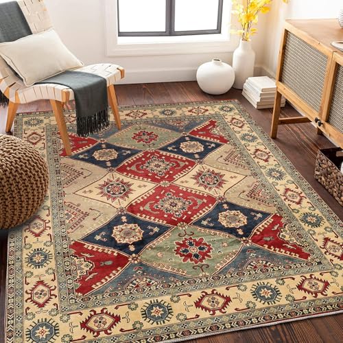 Traditioneller mehrfarbiger Teppich im Boho-Stil Vintage-Teppiche Persische ethnische Muster Matte für Wohnzimmer Schlafzimmer Weicher Orientteppich Pflegeleichter Flor Traditioneller mehrfarbiger Teppich im Boho-Stil Vintage-Teppiche Persische ethnische Muster Matte für Wohnzimmer Schlafzimmer Weicher Orientteppich Pflegeleichter Flor von xueneige